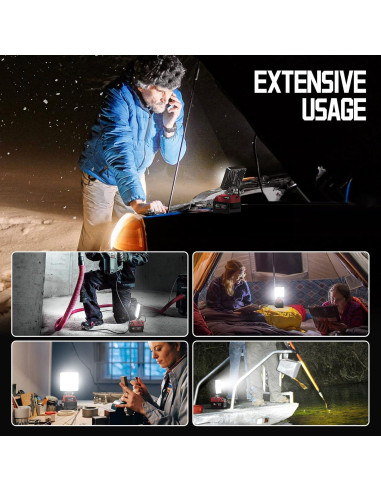 Pistola de Calor Inalámbrica LIVOWALNY 18V 350W y Luz LED