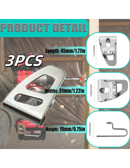 Clip de Cintura KIAPIEBIO 42-70-2653 para Taladros Milwaukee