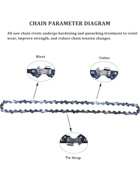 Cadena de Motosierra YETTAT 49-16-2715 16" 56 Eslabones