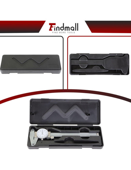Calibrador de Dial findmall 15.24 cm Acero Inoxidable Precisión 0.001