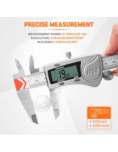 Calibre Digital HARDELL IP54 Acero Inoxidable 0-150mm