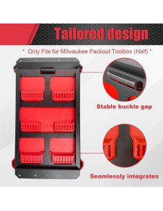 Placa de Montaje Milwaukee Packout Media de Aluminio 2