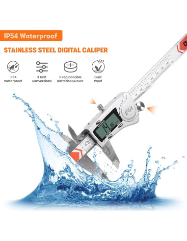Calibre Digital HARDELL IP54 Acero Inoxidable 0-150mm
