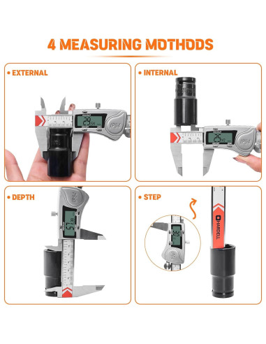 Calibre Digital HARDELL IP54 Acero Inoxidable 0-150mm