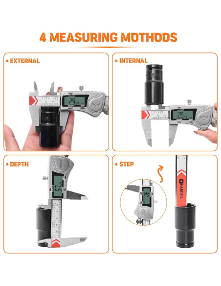 Calibre Digital HARDELL IP54 Acero Inoxidable 0-150mm