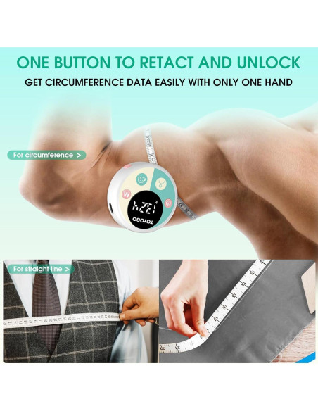 Cinta de Medir Corporal Inteligente TOYOSO con Bluetooth y APP