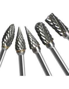 Juego de Fresas Rotativas Lukcase 10 Piezas Carburo Doble Corte 2