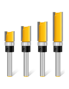 Juego de Fresas de Router Feanron 4 Pcs 1/4" Eje Cortador de Madera