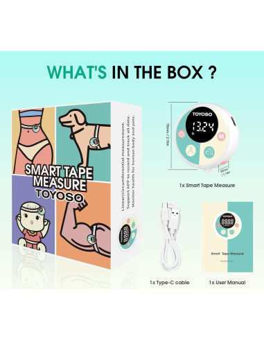 Cinta de Medir Corporal Inteligente TOYOSO con Bluetooth y APP