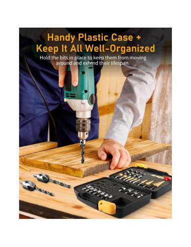 Juego de Herramientas de Perforación ZORUNNA 34 Piezas