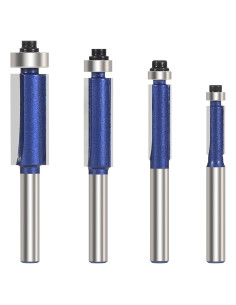 Juego de Brocas de Router Vearter 4PCS Corte Recto 6,35-12,7mm