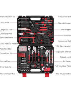 Kit de Herramientas Eastvolt 218 Piezas para Hogar y Auto 2