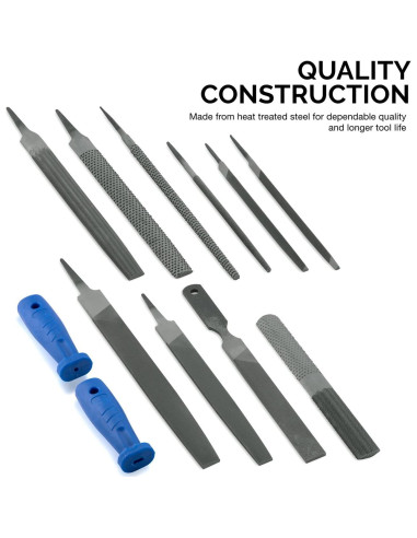 Juego de Lima y Raspador NEIKO 12 Piezas Acero al Carbono