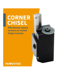 Cincel de Esquina POWERTEC 3/8" HSS para Carpintería 2
