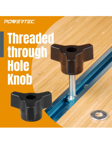 Kit de Perillas T POWERTEC 71068 Juego de 10 Accesorios