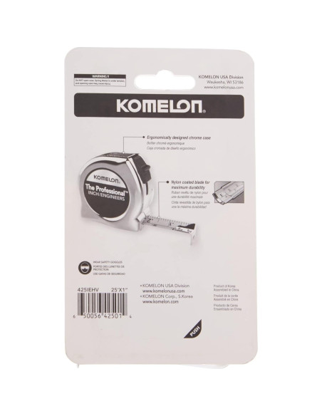 Cinta Métrica Komelon 425IEHV 7.6m Alta Visibilidad