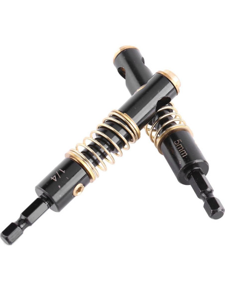 Juego de brocas de centro 5 mm Akozon 2 piezas hexagonal