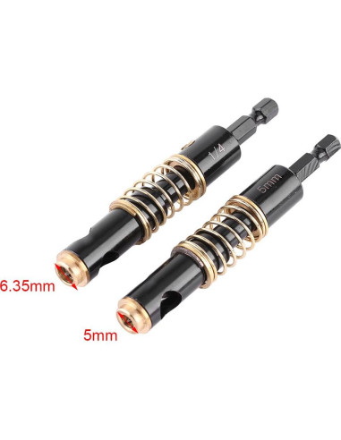 Juego de brocas de centro 5 mm Akozon 2 piezas hexagonal