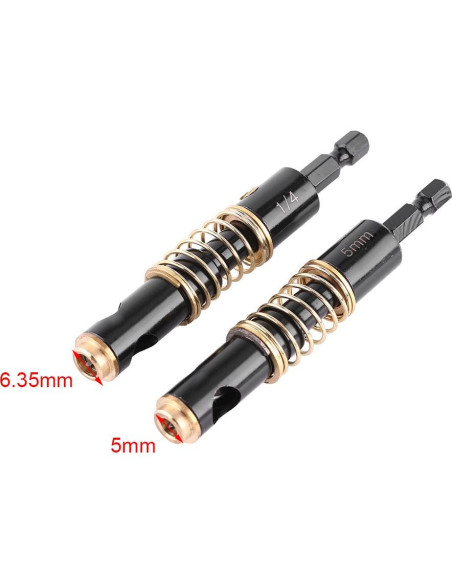 Juego de brocas de centro 5 mm Akozon 2 piezas hexagonal