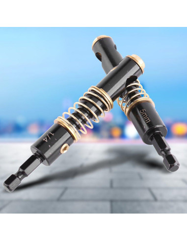 Juego de brocas de centro 5 mm Akozon 2 piezas hexagonal