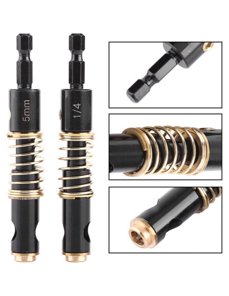 Juego de brocas de centro 5 mm Akozon 2 piezas hexagonal