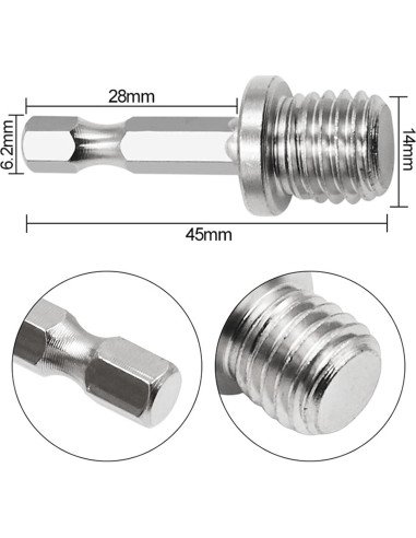 Adaptador de Taladro Hexagonal M14 Youngy para Herramientas