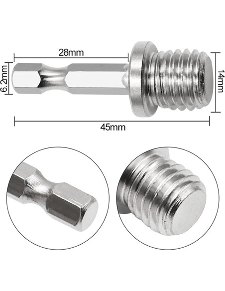 Adaptador de Taladro Hexagonal M14 Youngy para Herramientas