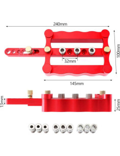 Plantilla de Perforación Joywayus Dowel 1.6cm 2.0cm 2.4cm 2