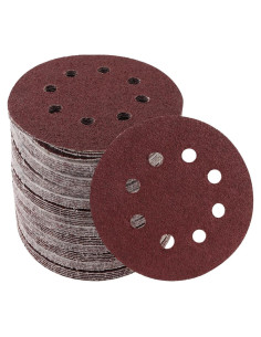 50 Discos de Lijado 125mm 8 Agujeros 40 Granos FLXDirect