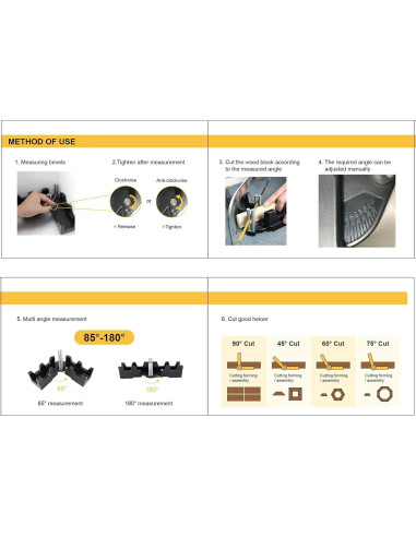 Herramienta de Medición y Corte de Inglete Moonoom 2 en 1
