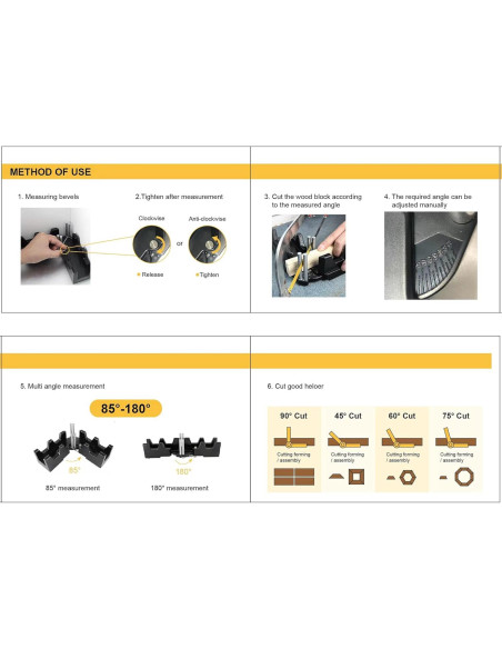 Herramienta de Medición y Corte de Inglete Moonoom 2 en 1