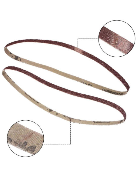 Paquete de 12 Cintas de Lijado TA-VIGOR 1 cm x 53 cm 40 Granos