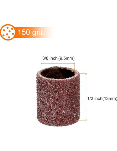 Tambores de Lijado HARFINGTON 200pcs 9.5mm Grano 150 2