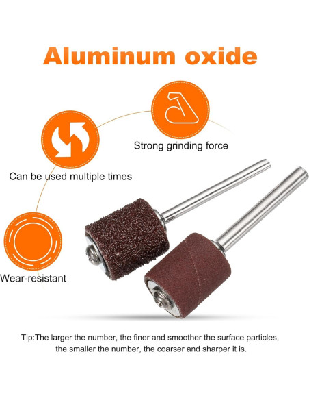 Tambores de Lijado HARFINGTON 200pcs 9.5mm Grano 150