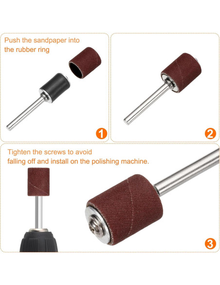 Tambores de Lijado HARFINGTON 200pcs 9.5mm Grano 150