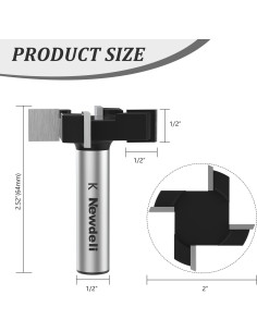 Fresa de Superficie CNC Newdeli 5,08 cm Diámetro 4 Alas 2