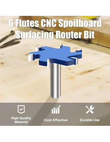 Fresa de Aplanado Vearter 65mm 6 Alas para CNC Madera