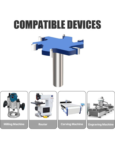 Fresa de Aplanado Vearter 65mm 6 Alas para CNC Madera