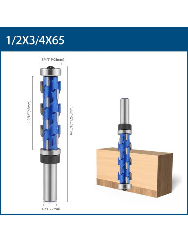 Fresa de Recorte Flush HOZLY 1,27cm Eje 20 Flautas MDF