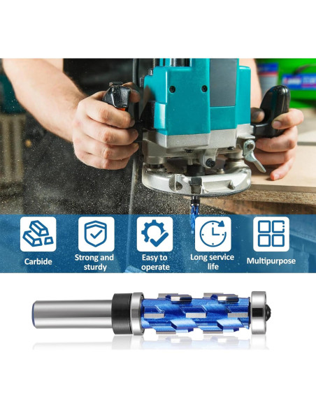 Fresa de Recorte Flush HOZLY 1,27cm Eje 20 Flautas MDF