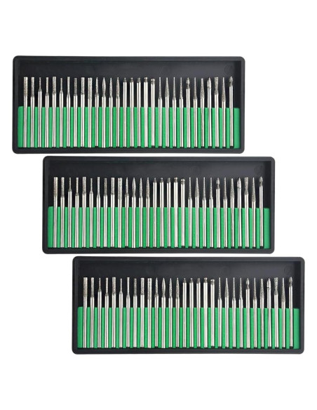 90 Puntas de Diamante TOVOT 1/8" para Grabado y Pulido