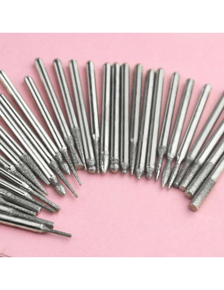 90 Puntas de Diamante TOVOT 1/8" para Grabado y Pulido