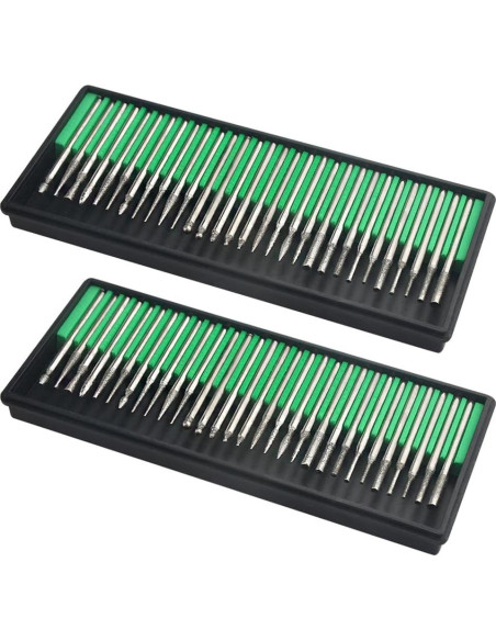 90 Puntas de Diamante TOVOT 1/8" para Grabado y Pulido