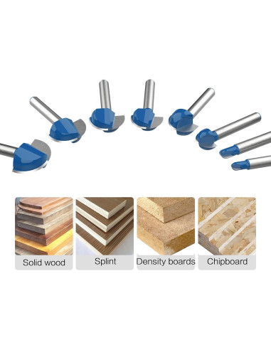 Fresa de caja cóncava ROOCBIT 8 piezas 15.49x11.18cm