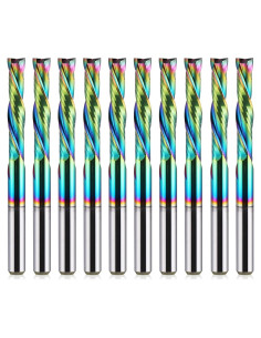 Cortador de Fresado HOZLY 10PCS Carburo 3.175mm 17mm