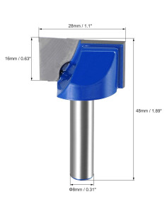 Fresa de Limpieza Inferior uxcell 28mm 8mm Carburo 2