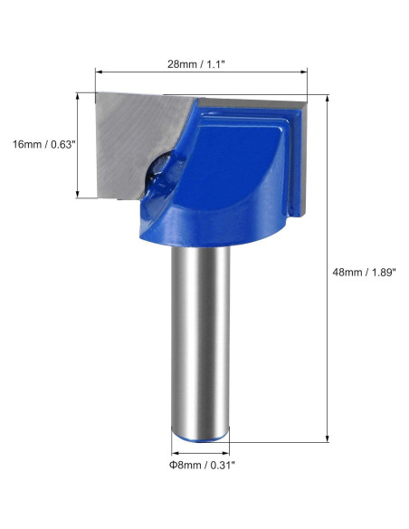 Fresa de Limpieza Inferior uxcell 28mm 8mm Carburo