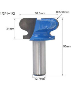 Fresa de Corte de Acabado Boxonly 12,7mm Mango 38mm Diámetro 2