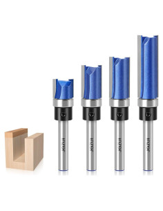 Juego de Brocas de Fresado JGZUI 4 Piezas Eje 6,35 mm