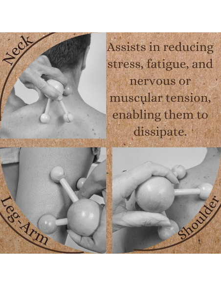 Masajeador de Madera Natural Mr Happy - Alivio Muscular 12.7x10.5cm Masajeador de Madera Natural Mr Happy - Alivio Muscular 12.7x10.5cm